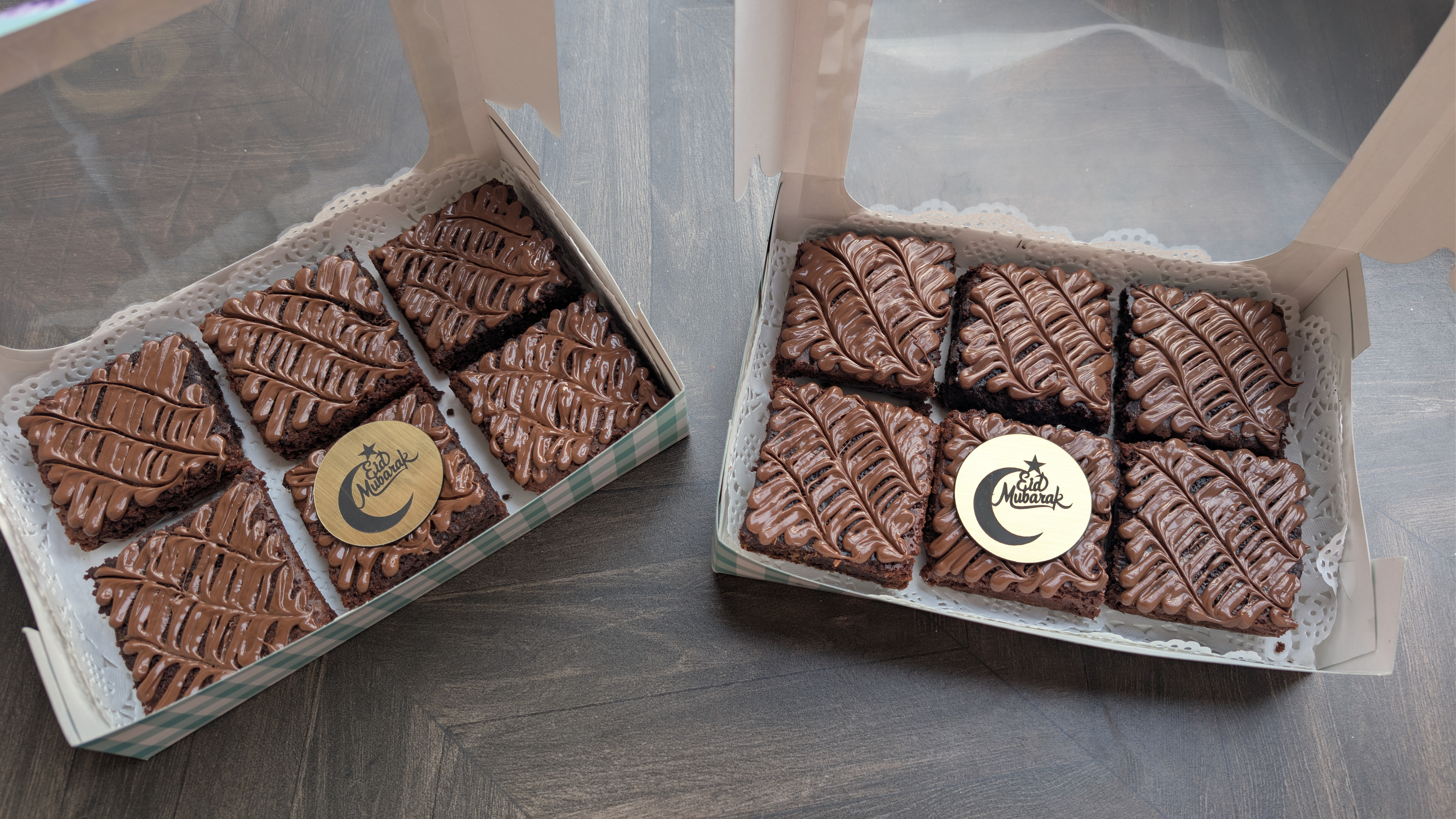 Premium chocolate brownie freshly baked